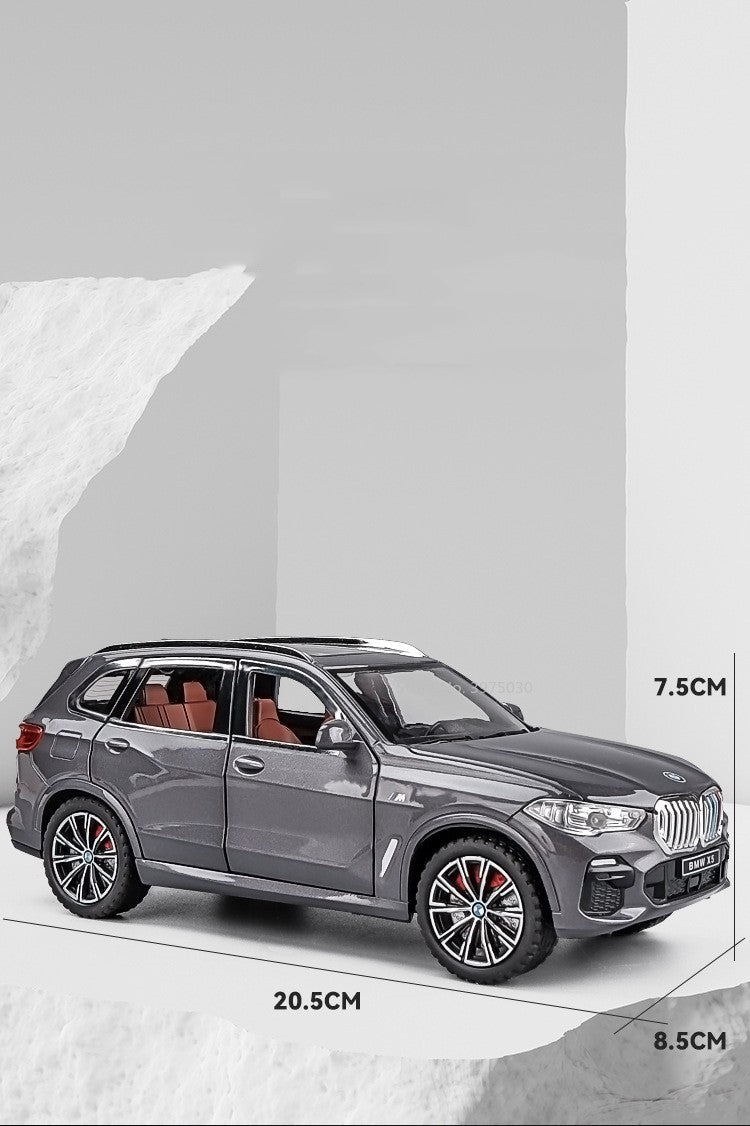 1:24 BMW X5 Modelos Carros em Miniatura SUV 6 Portas Abertas Veículos Pneus de Borracha com Luz de Som Carro Brinquedos Educacionais Infantis