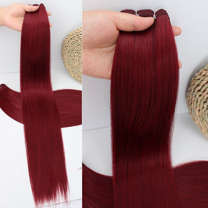 Cabelo Sintético Russo Liso de 65cm 200g, Extensões de Cabelo de Fibra com Bio Proteína Resistente ao Calor, Rabo de Cavalo para Cosplay