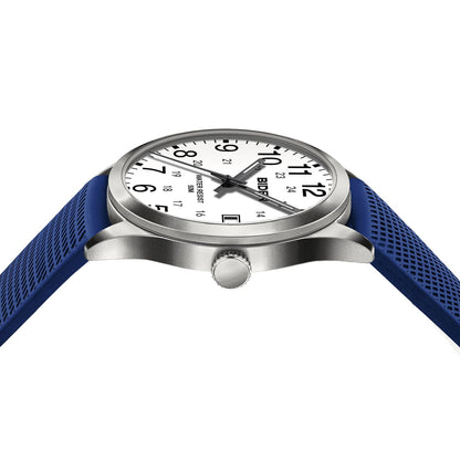 BIDEN Men's Watch Simulated Quartz Sports Men's and Women's Watch 30 Waterproof Second Hand Luminous Easy to Read Dial