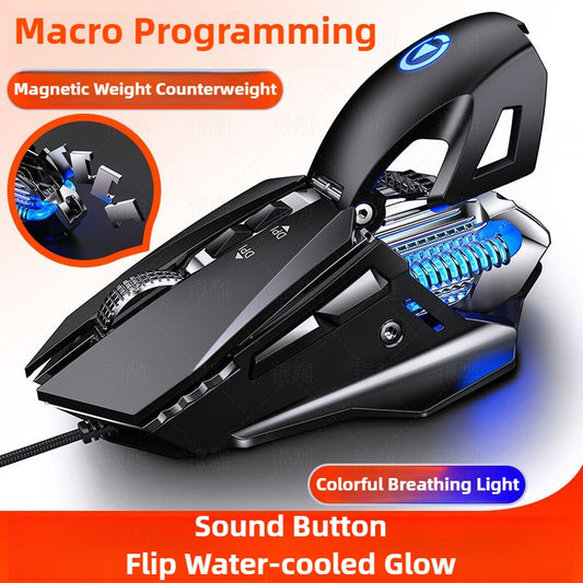 G10 Wired Mechanical Mouse RGB Backlit 200-7200DPI 6000FPS Macro Programming Gaming Mouse with Anti Interference Magnetic Ring