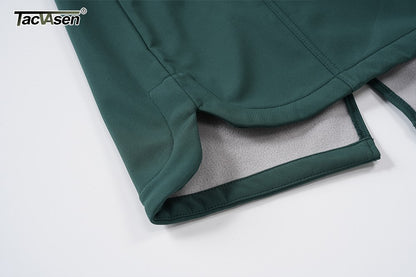 TACVASEN Women's Long Hooded Jacket Fleece Lined Softshell Jacket Waterproof Windproof Hiking Jacket Rain Coat Windbreaker Parka