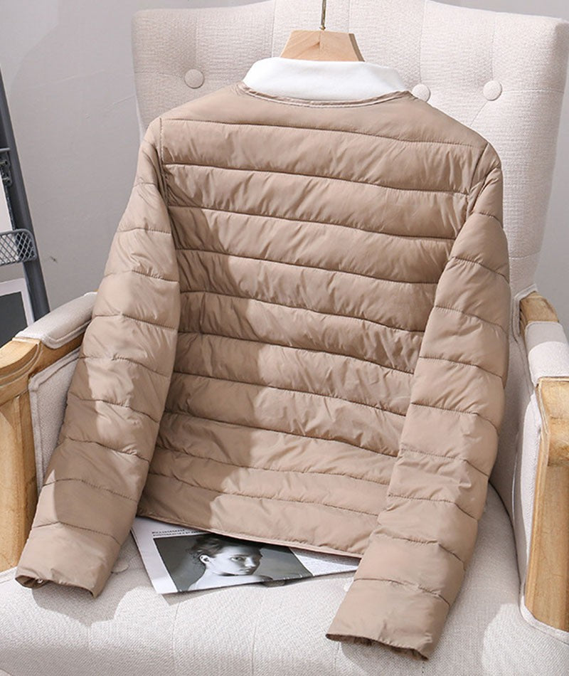 2025 New Lightweight Down Cotton Coat Women Autumn Winter Long Sleeve Slim Warm Parkas Female Portable Packable Ski Short Jacket