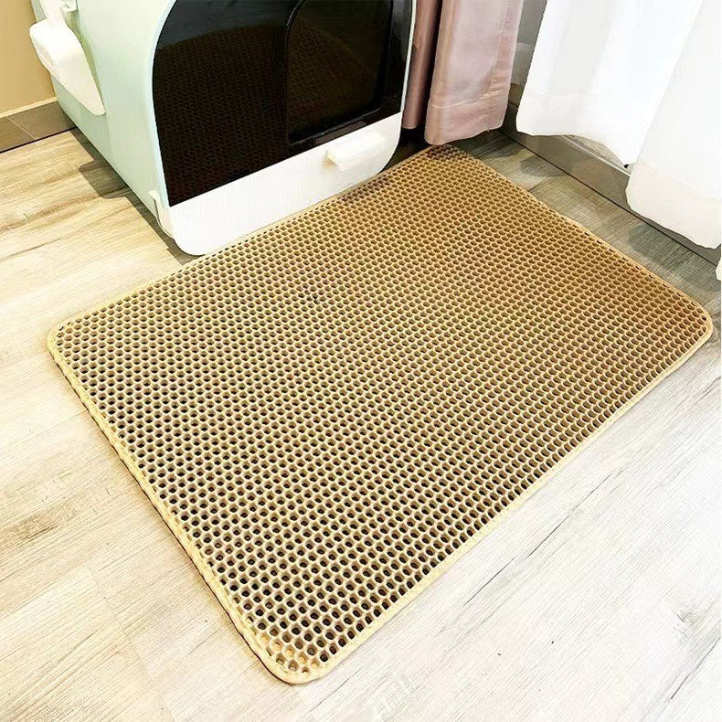 Tapete Grande para Gato, Tapete Sanitário Eva de Camada Dupla à Prova D'água, Tapete para Caixa de Areia de Gato, Tapete para Vaso Sanitário de Gato