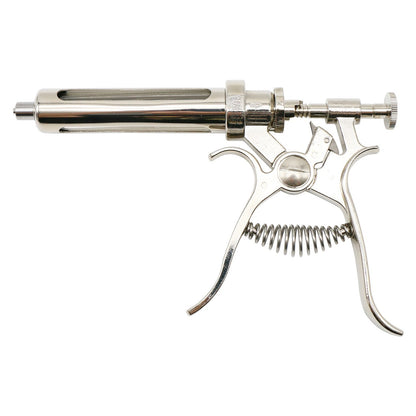 Veterinary Animal Continuous Injection Syringe Revolver 10/20/50ml Stainless Steel Automatic Vaccination Gun for Cow Pig Sheep