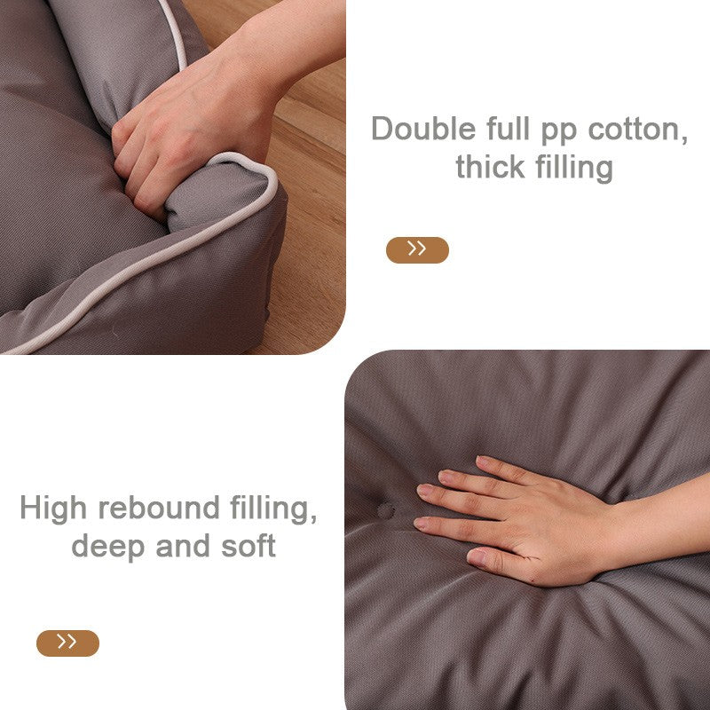 Cama de cachorro de inverno-Camas de sofá para cães, Cama de sofá para animais de estimação de espuma com capa removível lavável, forro impermeável e fundo antiderrapante