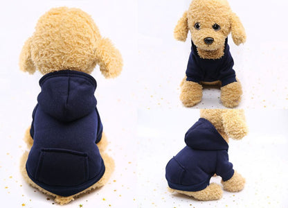 Moletons Sólidos para Cães Roupas para Pets Pequenos Casacos Jaquetas Moletom para Chihuahua Fantasia de Gato Roupinhas de Algodão para Pets