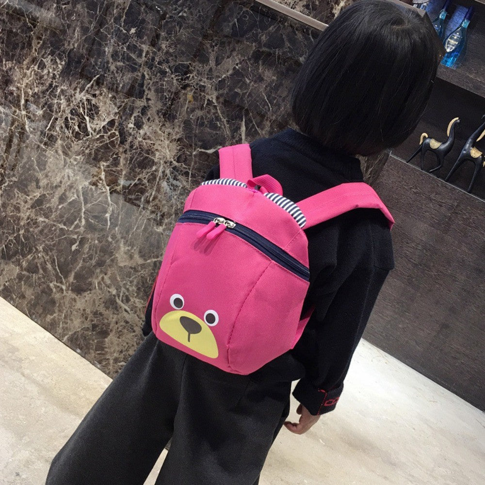 Urso 1-3 Anos Mochila Escolar Anti-perda Porquinho Desenho Animado Meninos e Meninas Creche Ensino Fundamental e Médio