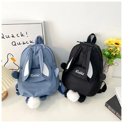 Bolsas de escola infantis de moda, mochilas portáteis de coelho, mochilas de viagem infantis, mochilas escolares fofas para meninos e meninas, bolsa de peito