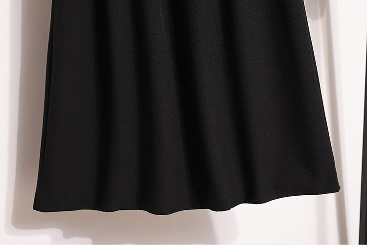 2025 Plus Size Skirts for Women Autumn Elegant Solid Women's Wrap Umbrella Skirts Korean High Waisted Suit Pleated Skirt