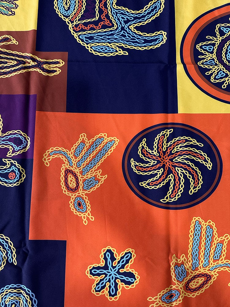 2024 European and American Cross Border Women's New Dress V-neck Sleeveless Sexy Printed Large Hem Foreign Trade Dress