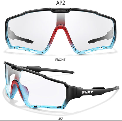 POAT Brand New Style Photochromic Sunglasses Sports Men Women MTB Bike Bicycle Eyewear Cycling Fishing Running Glasses