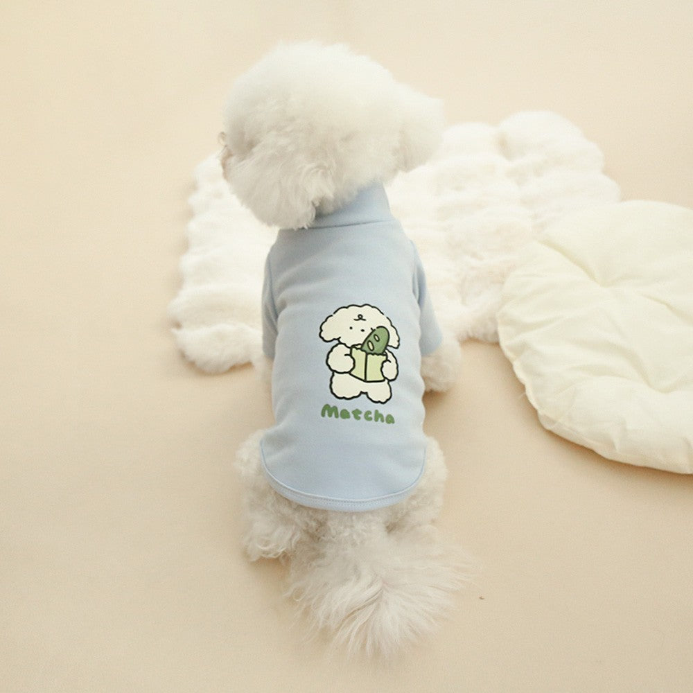 Moletom de Pelúcia Outono/Inverno para Cachorros, Casaco Básico Quente para Cães com Desenho Animado, Pelúcia Alemã Dupla Face Espessa Gola Alta para Pets