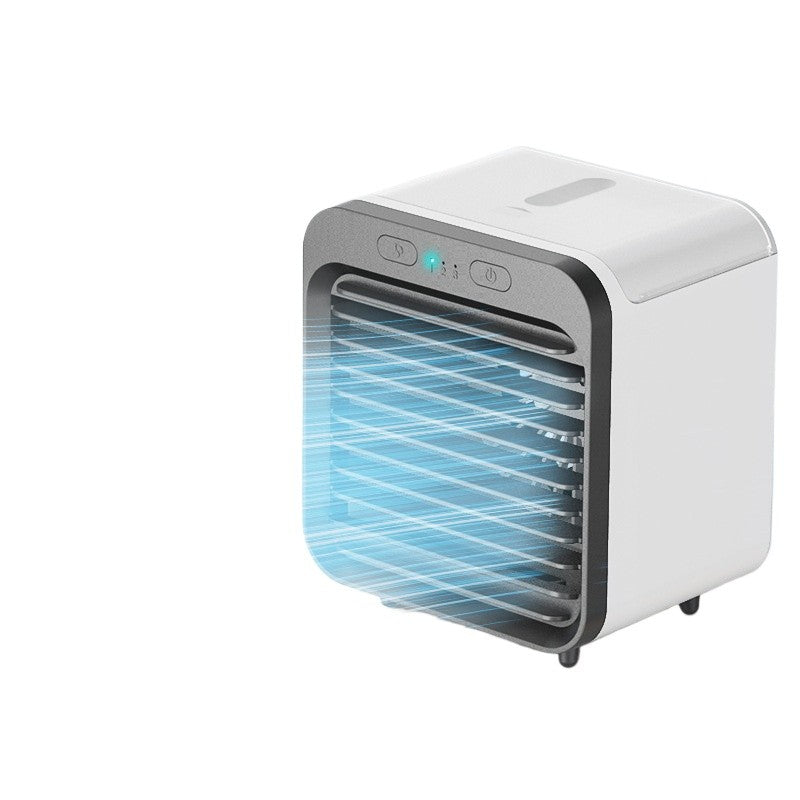 Portable USB Rechargeable Air Cooler - 3-in-1 Mini AC Fan with 7 Color LED, 4000mAh Battery for Home/Office/Camping