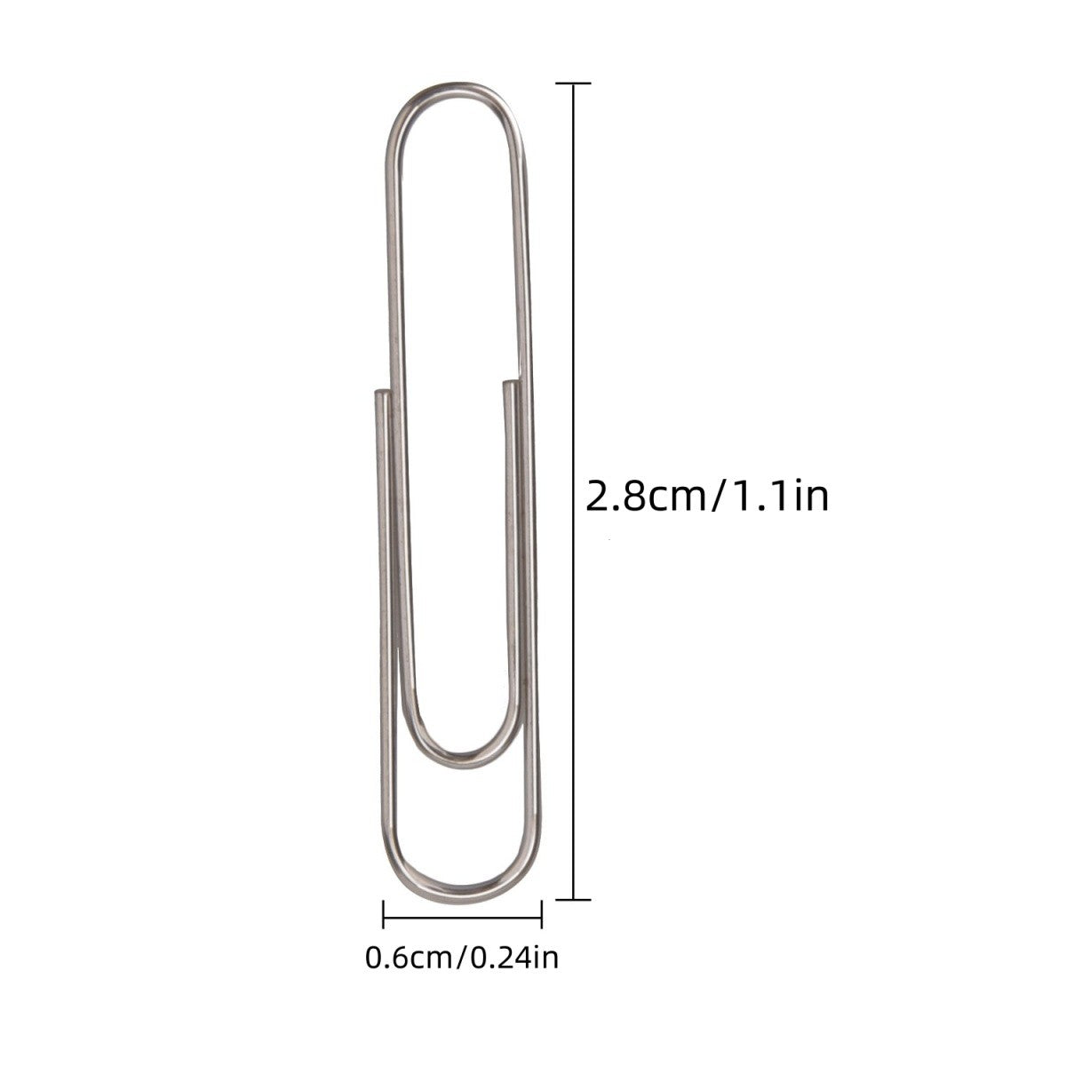 300pcs small size paper clips for office, school and personal use