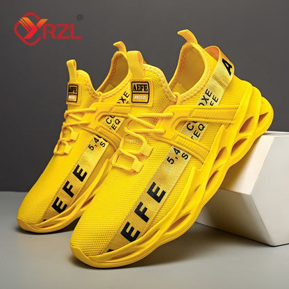 Tênis Masculino YRZL Calçados Masculinos Tênis Designer de Luxo Sapatos Masculinos Casuais Plataforma Antiderrapante Tênis de Corrida Masculino