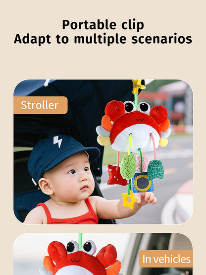 Baby toy crab pull happy bed bell ring bell puzzle cart pendant baby pull happy