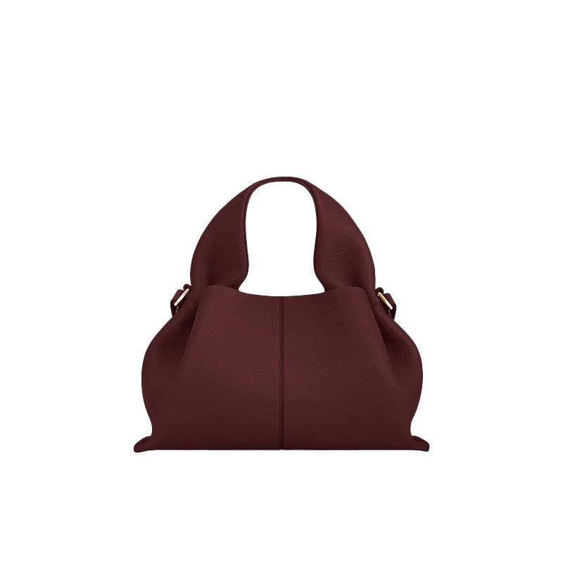 Genuine Leather Cloud Crossbody Bag for Women, Light Luxury French European Retro Vintage Tassel Shoulder Bag, Handbag Purse