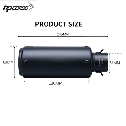 Universal 51mm motorcycle exhaust inox muffler carbon fiber exhaust for z900 R3 R25 MT07 MT09 R1 Z400 Z650