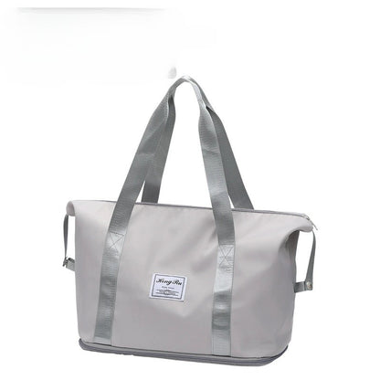 Travel Fitness Waterproof Foldable Luggage Handbag Outdoor Luggage Storage Bag Dry Wet Separation Fitness Bag Handbag