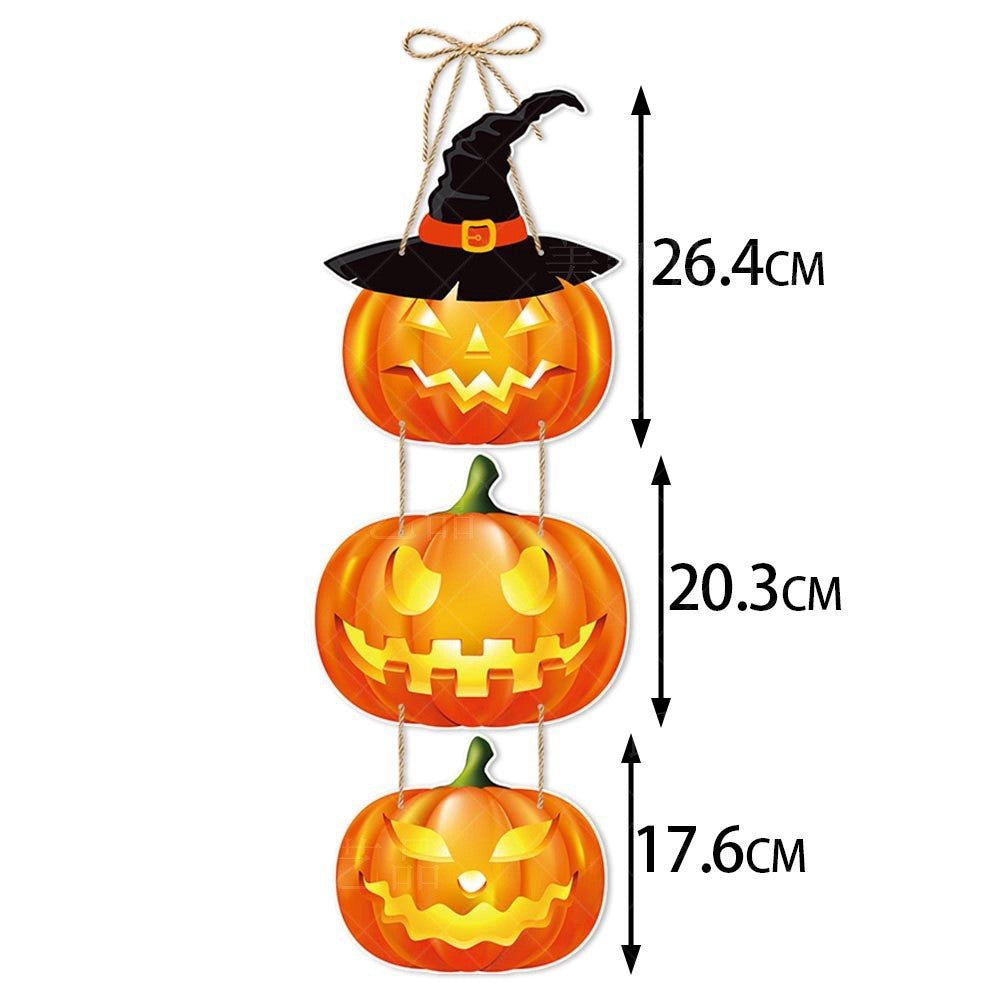 Halloween decoration pumpkin bat hanging decoration haunted house party decoration Halloween door hanging decoration