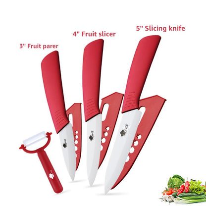 Conjunto de Facas de Cerâmica para Cozinha, 3 4 5 6 polegadas, Faca do Chef, Utilitária, para Fatiar, Cortar Frutas, Legumes, Comida de Bebê, para Descascar, Cabo Antiderrapante