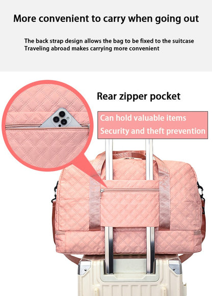 Fashionable Multifunctional Travel Luggage Bag with Independent Shoe Compartment,Suitable for Travel,Sports and Fitness,Camping
