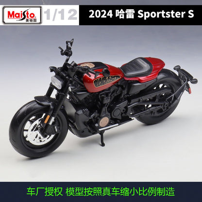 Maisto 1:12 Harley 2024 Sportster S Motocicleta Pesada Off-road Simulação Liga Modelo Brinquedo Coleção Peça de Exibição Presente