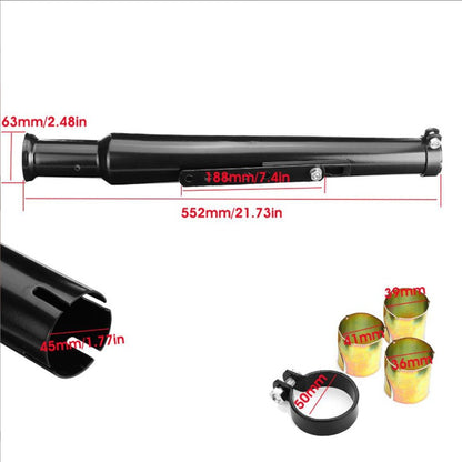 Universal 540mm Retro Motorcycle Exhaust Muffler Pipe 37/40/42mm Interface Modified Tail For Harley Honda Street Bike Cafe Racer