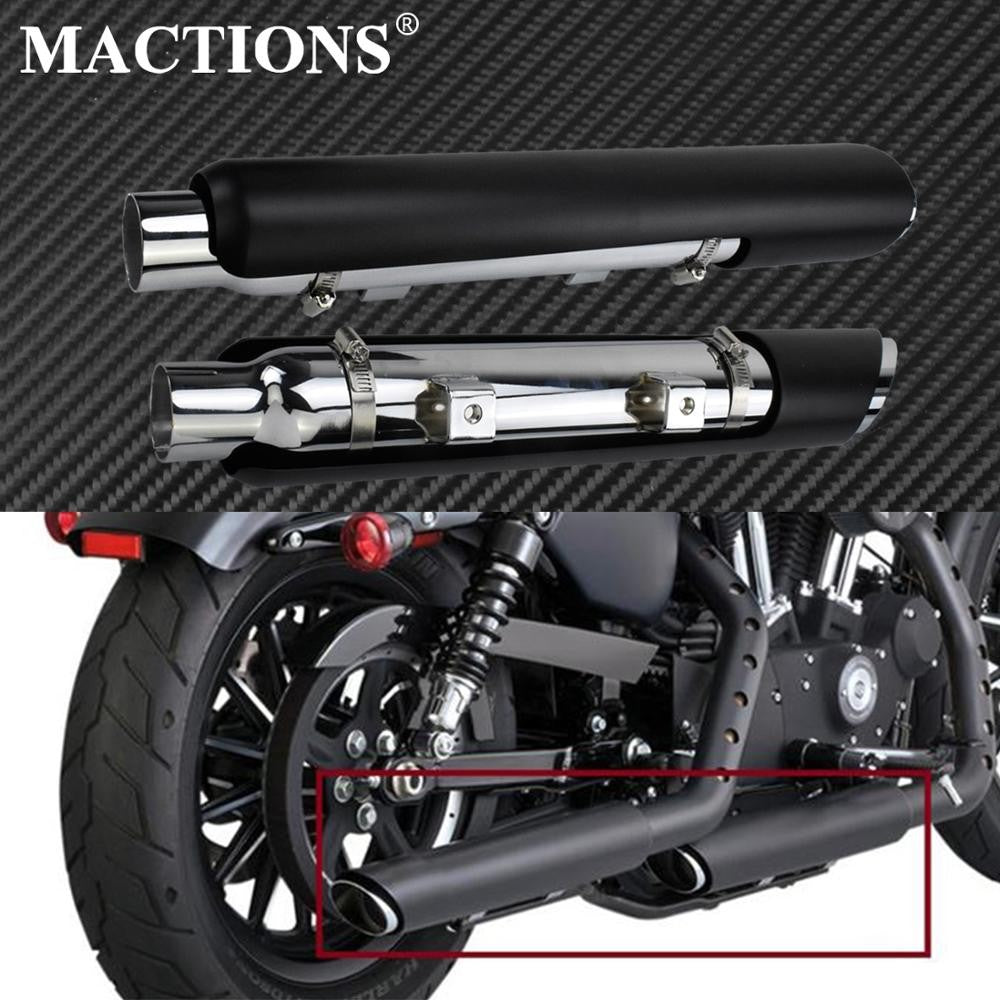 Motorcycle Exhaust Mufflers Shortshots Exhaust Pipes Black For Harley Sportster 2014-2021 2022 48 72 883 Superlow XL Iron Models
