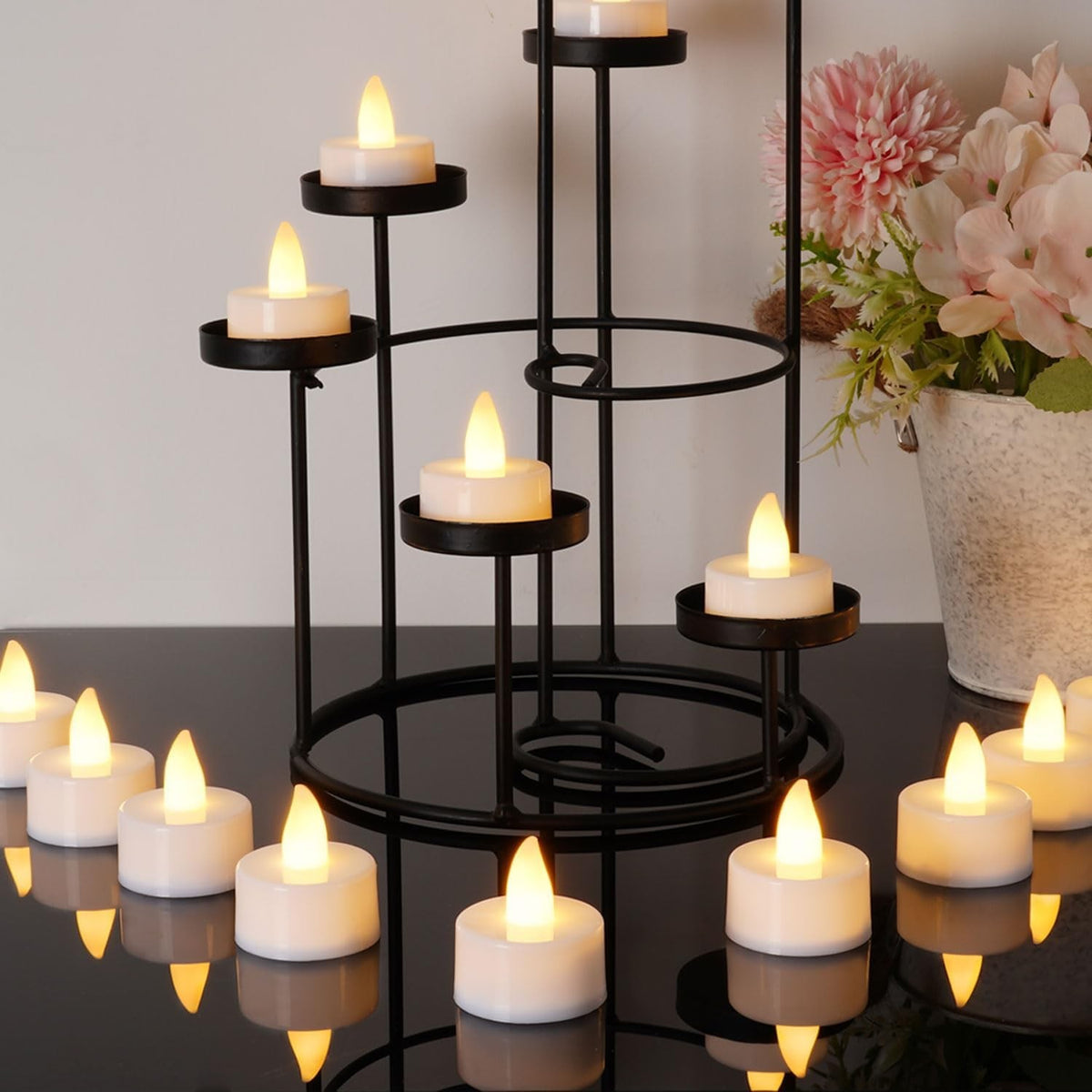 Flameless LED Candle Creative wishing Led Tea Light Warm White Flameless Candle Halloween Christmas Decor Candle Light