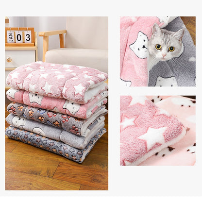 Tapete para Cães Pequenos Fofo, Dupla Face, Quente de Inverno, Sofá Cobertor para Gatos de Médio Porte, Almofada para Cama de Filhotes Macia, Acessórios para Cama de Animais de Estimação