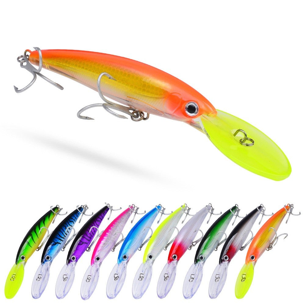 Isca Artificial Flutuante Minnow 32g 50g 75g Isca de Pesca Longa Arremesso Água Salgada Robalo Iscas Duras Minnow para Pesca de Robalo