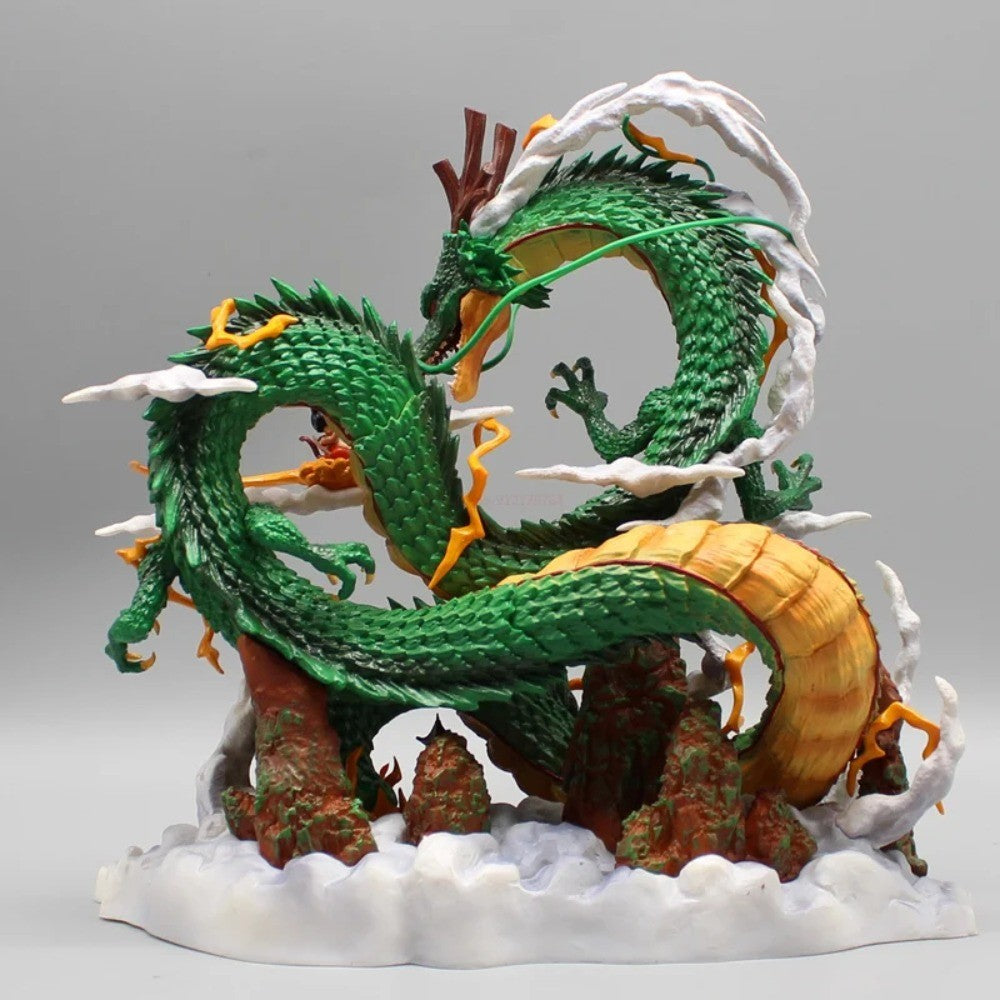22cm Dragon Ball Anime Figura Shenron Figura Goku E Shenron Estatueta Pvc Modelo De Coleção Decoração Brinquedos Presentes