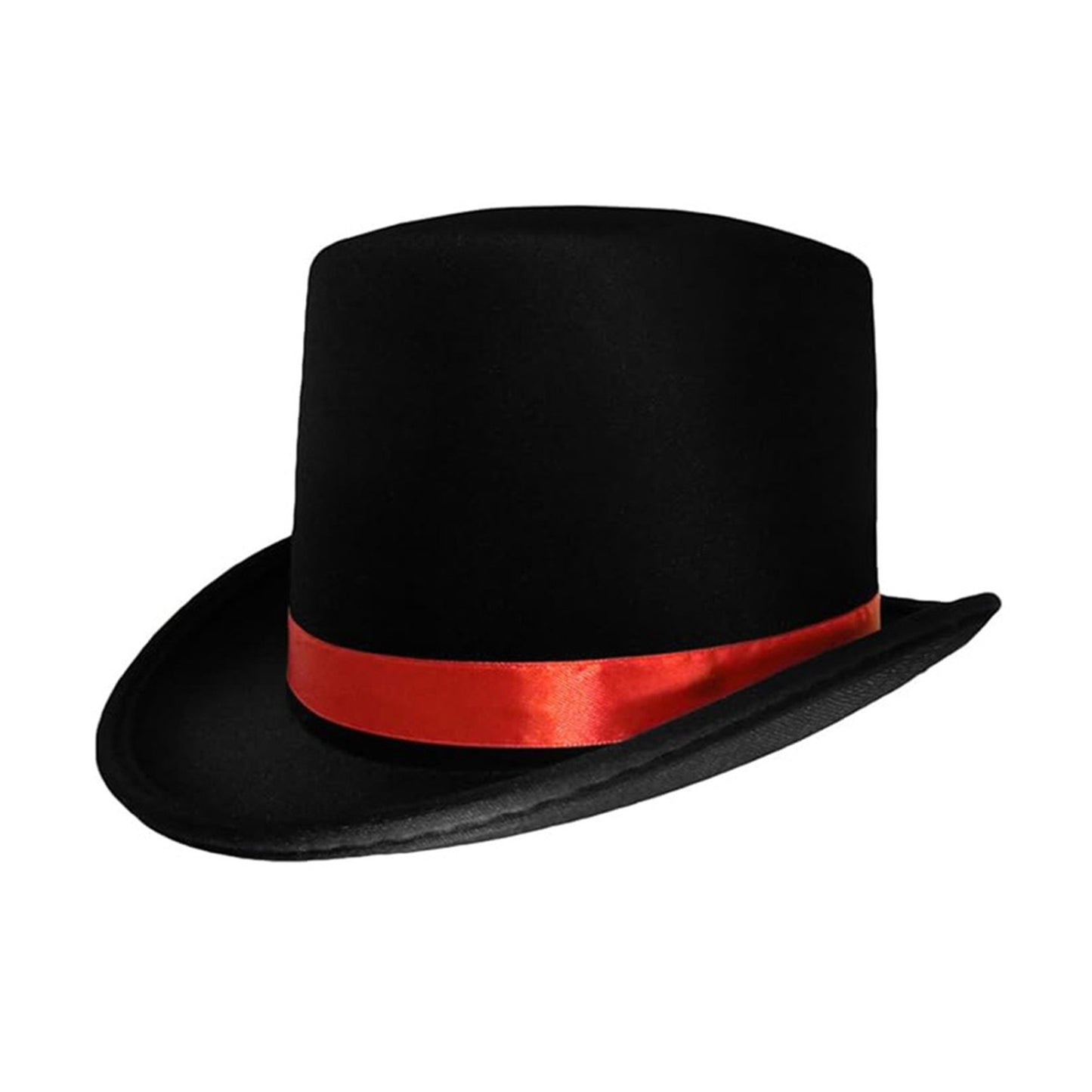 Black Top Hat for Adults Classic Tuxedo Hat Costume Magician Hat with Satin Band for Men and Women Elegant Design