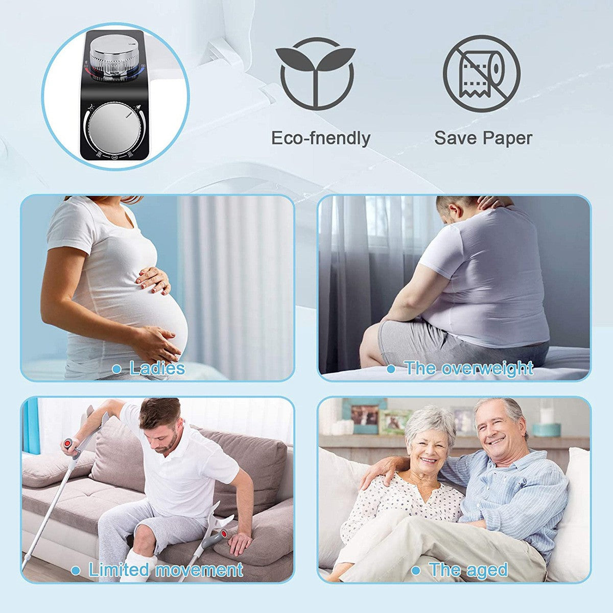 1Set Easy To Install Feminine Wash Device Hot And Cold Body Cleaner No Electricity Required Smart Toilet Seat Anal Cleanser