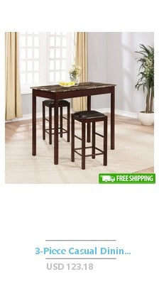 Rectangular Kitchen Dining Table Compact Design Farmhouse Style Reclaimed Wood Look Block Legs Seats 4 Indoor Use Dining Room