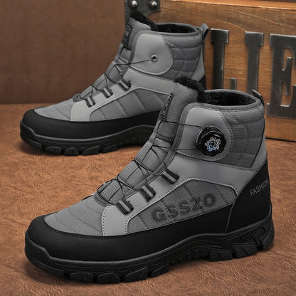 Winter New Swivel Buckle Fleece Waterproof Snow Boots Outdoor Non-slip and Wear-resistant