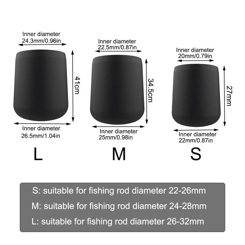 1 Peça de Tampa de Haste de Pesca, Capa Protetora de Cabo de Haste de Pesca, Protetor de Fundo de Haste de Isca de Silicone, Acessórios de Pesca