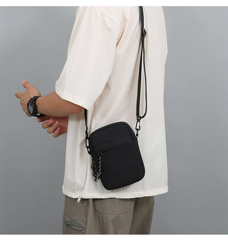 Simple Casual Mini Crossbody Bag Men's Nylon Small Shoulder Bag For Men Oxford Messenger Phone Side Sling Bag Husband Chest Pack