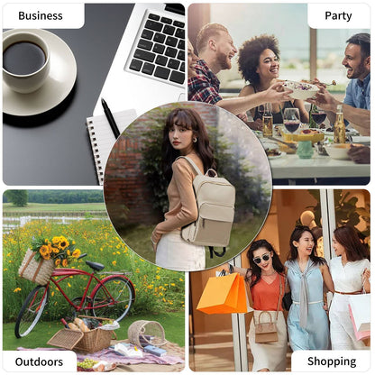 New Simple Large Capacity Backpack Women Travel Business Teacher Backpack Laptop Shoulder Bag Girl School Student Backpack Purse