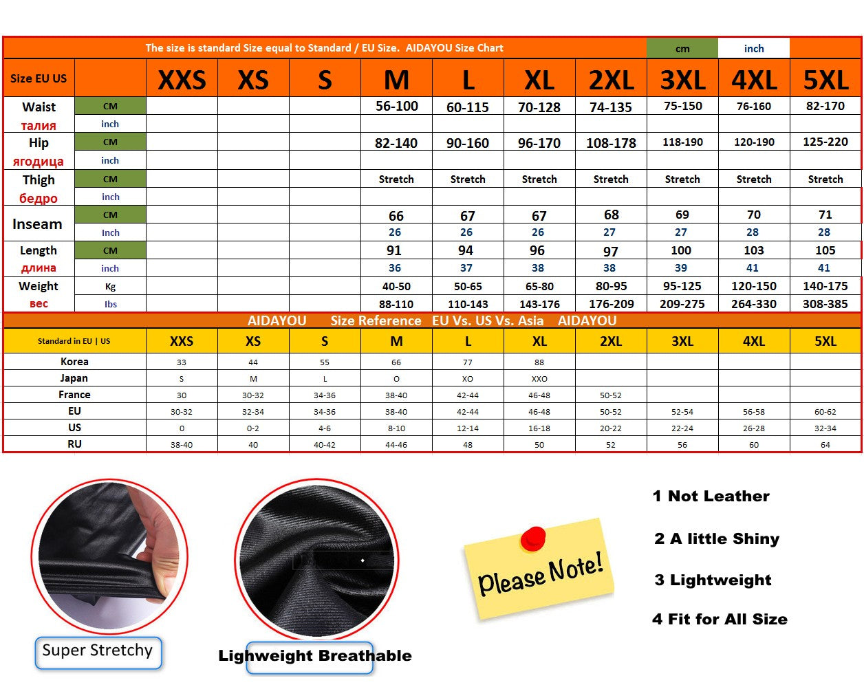 Spring Plus Size  Faux Leather Leggings Super Stretchy  Spandex Clothing PU Leather Pant Tummy Control