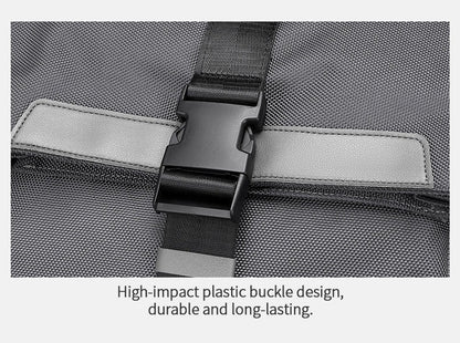 Mochila moderna 2025 com toque atlético, tecido à prova d'água, para laptop de 15,6 polegadas, design roll-top, grande capacidade para o dia a dia, viagens e escola