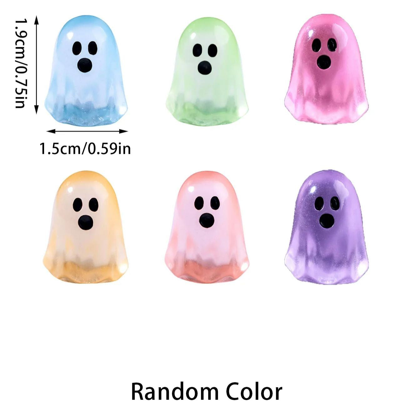 5/10Pcs Luminous Ghost Figures Glowing At Night Action Figure Mini Micro Landscape Miniatures Halloween Decoration Gifts