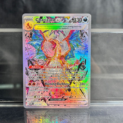 Coleção de Cartas PTCG Holográficas Charizard Pikachu Mew EX Cartas Avulsas PKM Foil Gengar VMAX Skyridge (SK)