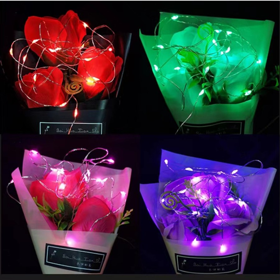 With Battery LED String Lights Copper Silver Wire Garland Light Fairy Lights Party Decoration for Christmas Wedding 1/2/3M