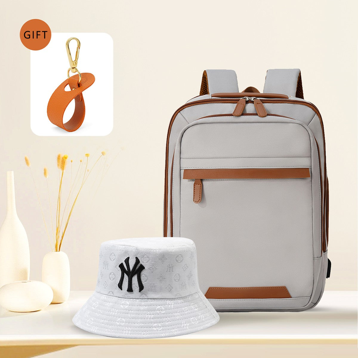 High-Quality USB Rechargeable Backpack Men's Waterproof Bag Large Laptop Backpack Unisex School Bag Youth Backpack