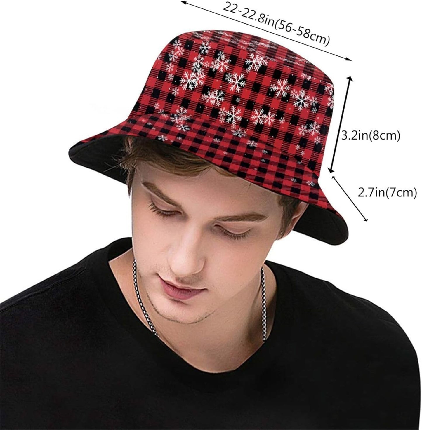 Funny Christmas Bucket Hat New Year Fisherman Hat for Women Men Packable Outdoor Travel Beach Sun Cap
