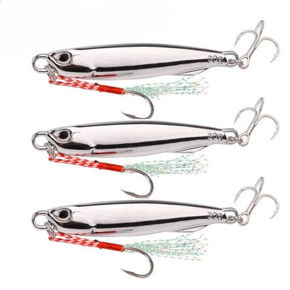 10 unidades/pacote Iscas Metálicas Jig para Pesca 30g 40g Chapeamento Prateado Isca Metálica Jig Pesca Marítima Isca de Pesca Baixo Salgado Material de Pesca