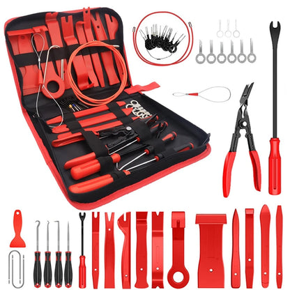 Conjunto de 43 Peças de Ferramentas para Remoção de Painel de Carro, Clipes de Fixação, Ferramenta de Remoção de Terminal de Fixação, Kit Pé de Cabra com Cabo Redondo para Carro/Rádio
