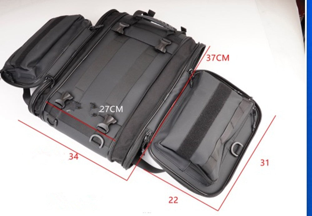 Motorcycle Tail Bag Waterproof 20L-60L Expandable Back Seat Saddle Bag Luggage Pannier Motorcycle Accessories Rider Backpack
